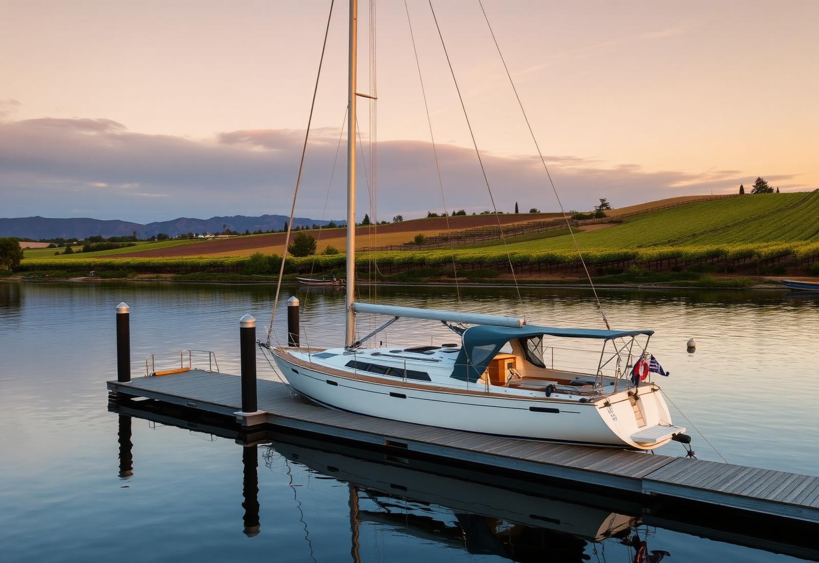 Sailboat on Napa River